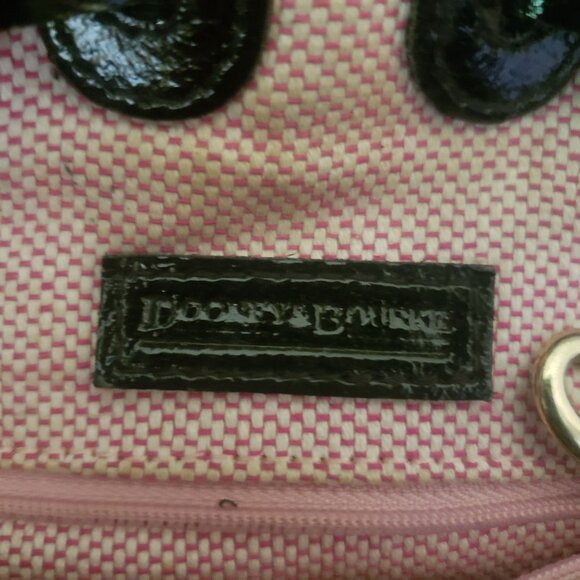 Dooney and Bourke Chiara Black Patent Leather Tote Pink Lining Large Handbag - Picture 5 of 16